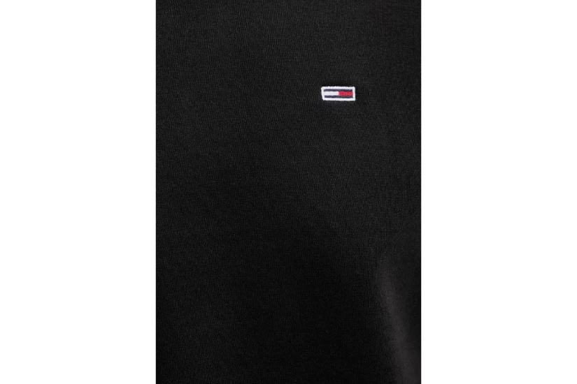 Tommy Jeans Flag Fleece Ανδρικό Κοντομάνικο T-Shirt Μαύρο