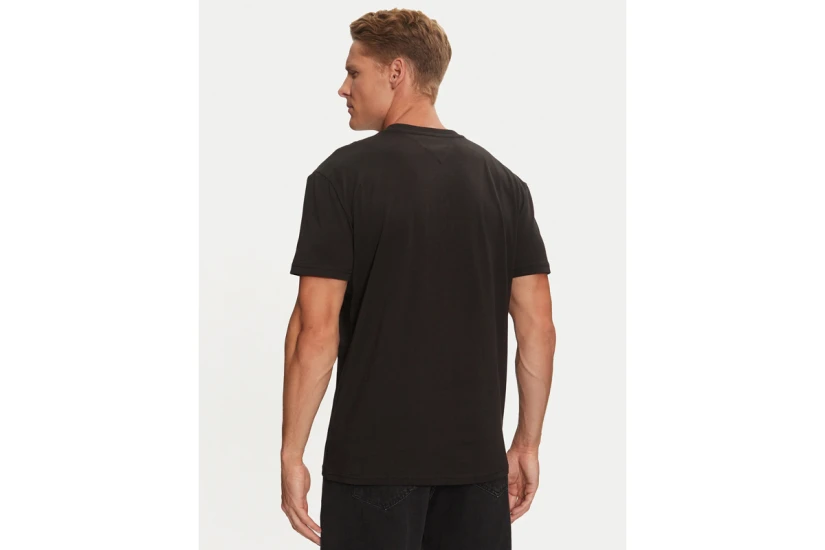 Tommy Jeans Ανδρικό Κοντομάνικο T-Shirt Μαύρο