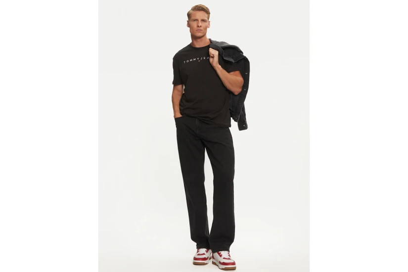 Tommy Jeans Ανδρικό Κοντομάνικο T-Shirt Μαύρο