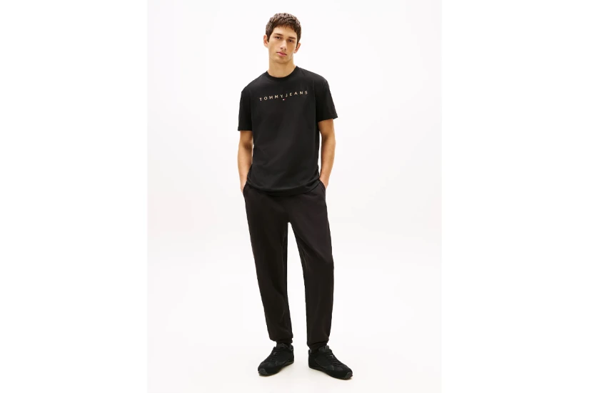 Tommy Jeans Linear Logo Embroidery Jersey Ανδρικό Κοντομάνικο T-Shirt