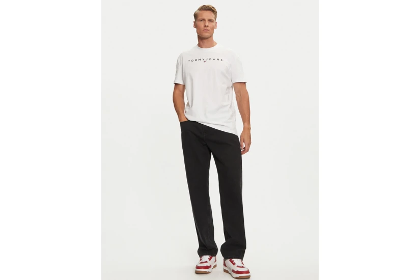 Tommy Jeans Ανδρικό Κοντομάνικο T-Shirt Λευκό