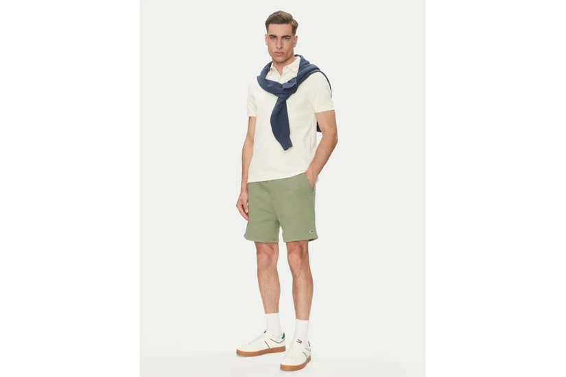 Tommy Jeans Flag Beach Ανδρική Αθλητική Βερμούδα Λαδί