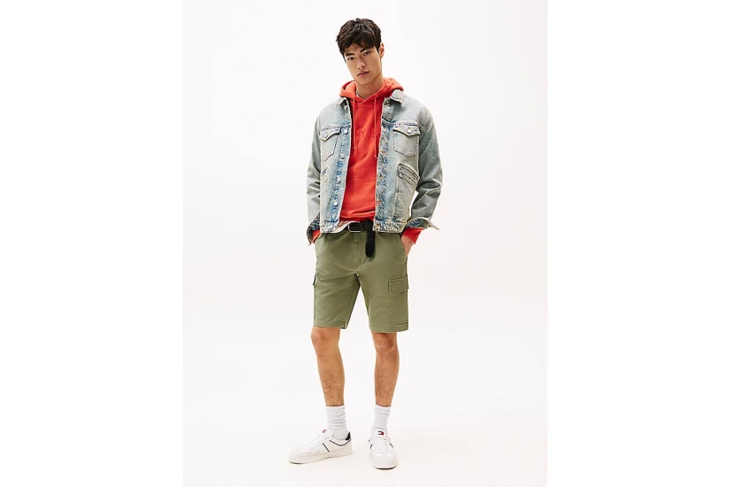 Tommy Jeans Jeans Scanton Ανδρική Cargo Βερμούδα Χακί
