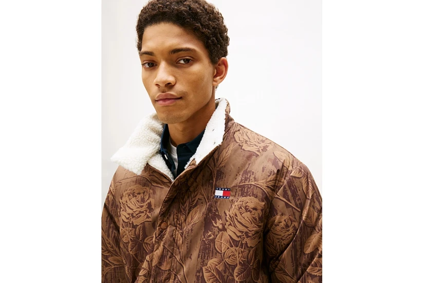 Tommy Jeans Reversible Teddy Relaxed Ανδρικό Μπουφάν Sherpa
