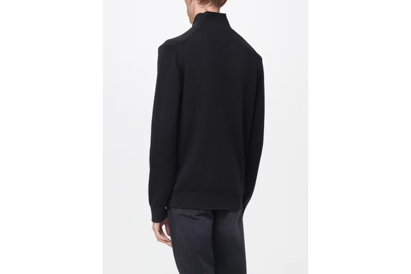 Tommy Jeans Classic Slim Mock Neck Ανδρικό Πουλόβερ Μαύρο