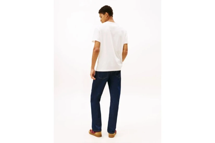Tommy Jeans Logo Stamp Ανδρικό Κοντομάνικο T-Shirt Εκρού