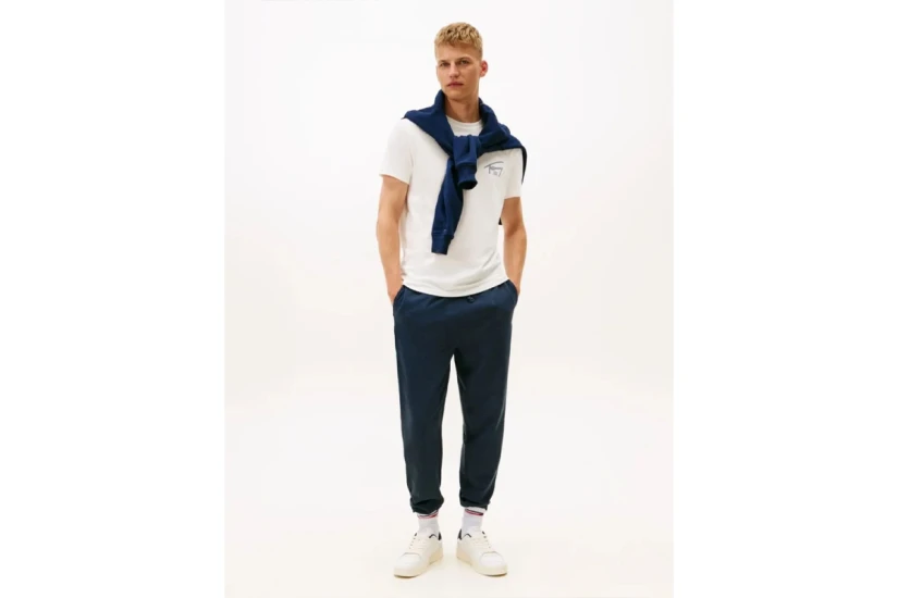 Tommy Jeans Signature Back Logo Ανδρικό Κοντομάνικο T-Shirt Εκρού