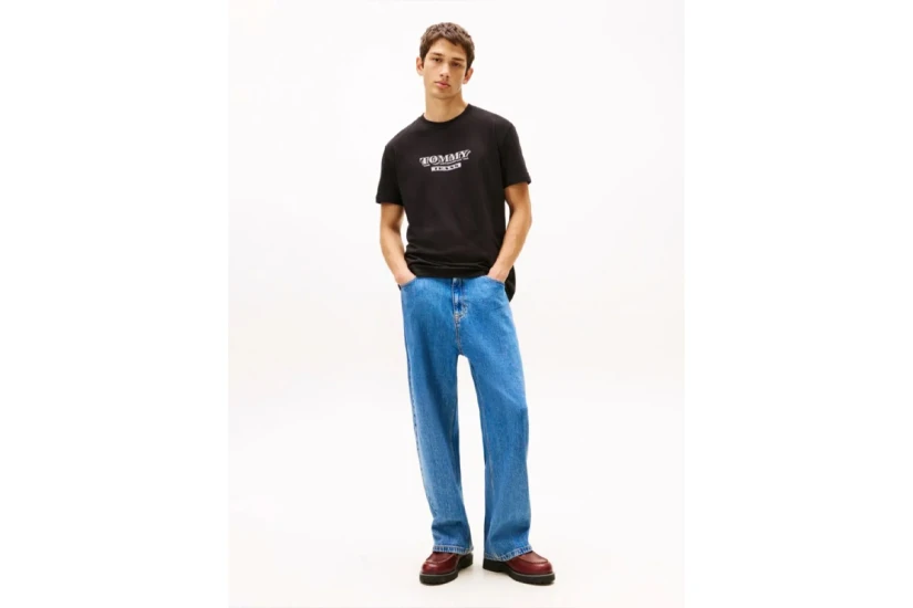 Tommy Jeans Bills Font Ανδρικό Κοντομάνικο T-Shirt Μαύρο