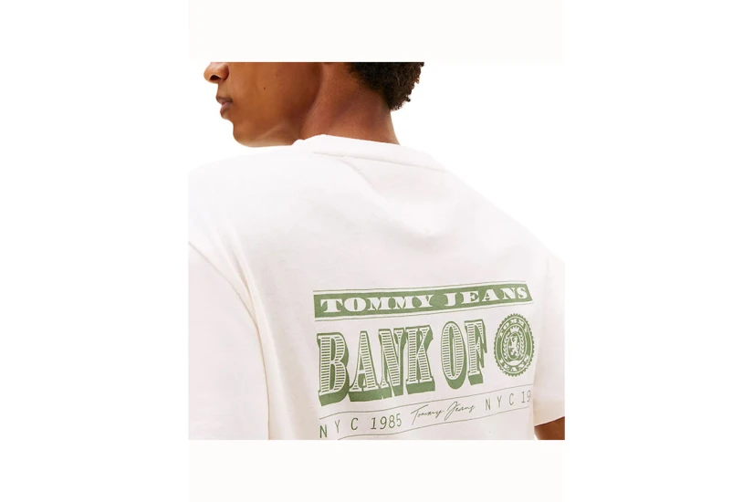 Tommy Jeans Bills Backprint Ανδρικό Κοντομάνικο T-Shirt Εκρού