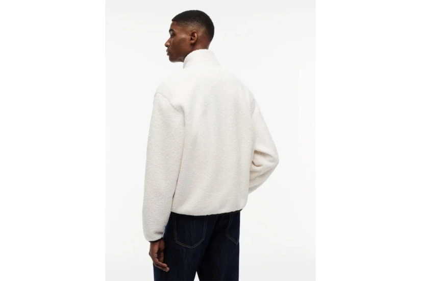 Tommy Jeans Badge Teddy Relaxed Ζακέτα Sherpa Ανδρική (DM0DM22345 AEF)