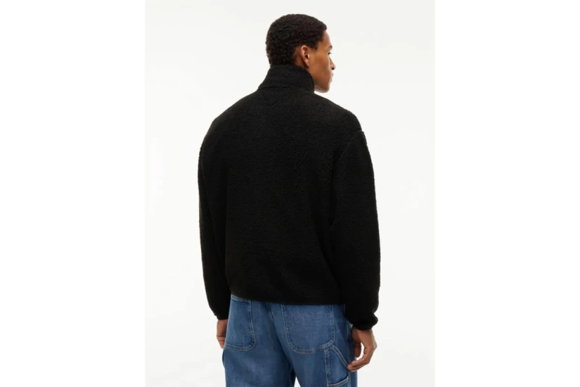 Tommy Jeans Badge Teddy Relaxed Ζακέτα Sherpa Ανδρική (DM0DM22345 BDS)
