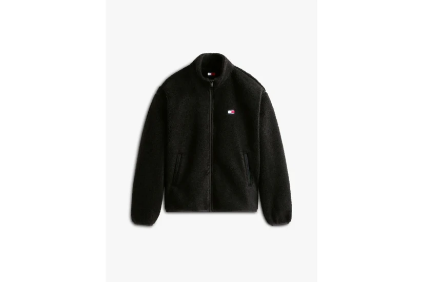 Tommy Jeans Badge Teddy Relaxed Ζακέτα Sherpa Ανδρική (DM0DM22345 BDS)