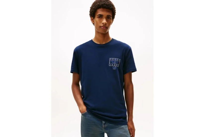Tommy Jeans 90S Waving Flag Ανδρικό Κοντομάνικο T-Shirt Ραφ