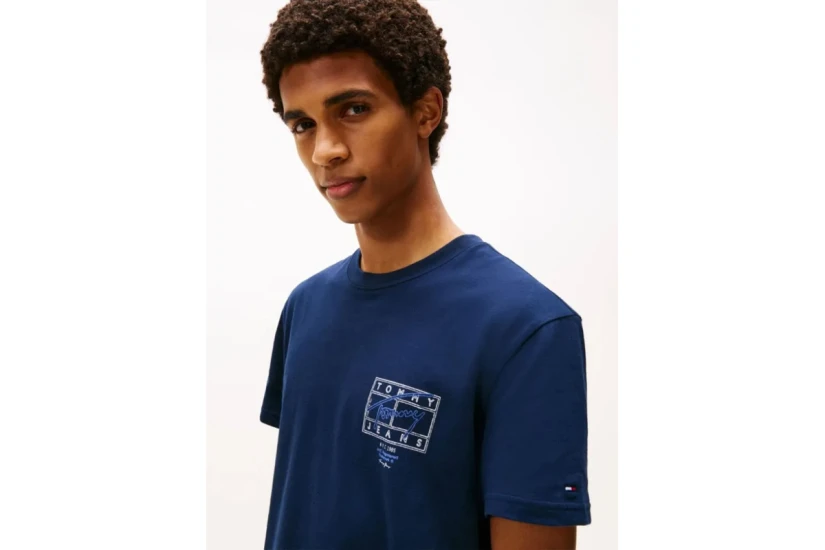 Tommy Jeans 90S Waving Flag Ανδρικό Κοντομάνικο T-Shirt Ραφ