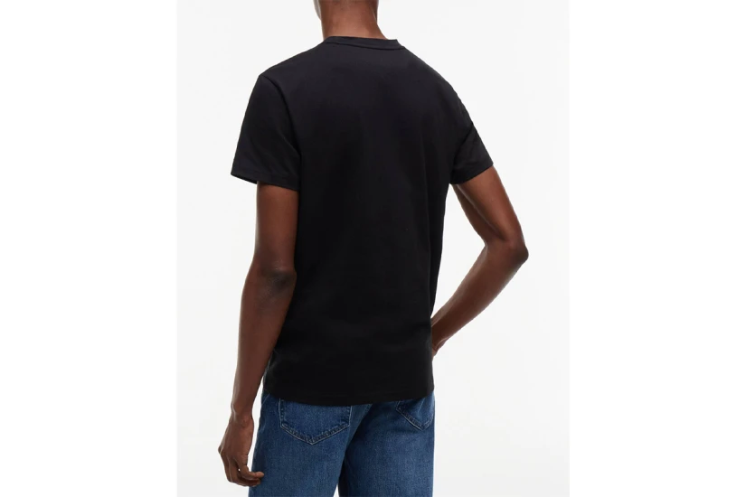 Tommy Jeans Signature Logo Slim Jersey Ανδρικό Κοντομάνικο T-Shirt Μαύρο