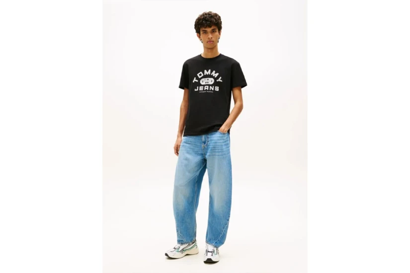 Tommy Jeans Graphic Jersey Ανδρικό Κοντομάνικο T-Shirt Μαύρο