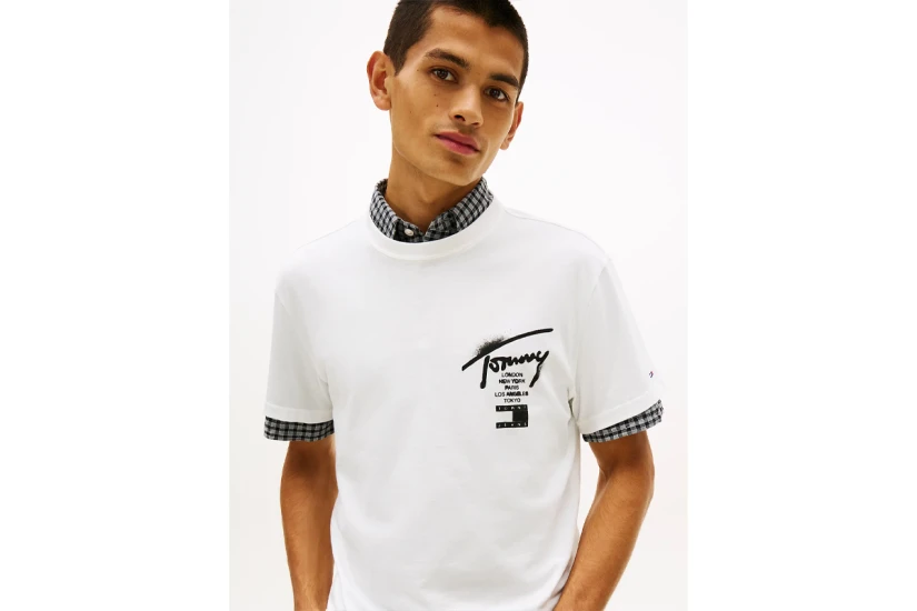 Tommy Jeans Regular Signature Back Logo Jersey Ανδρικό T-Shirt