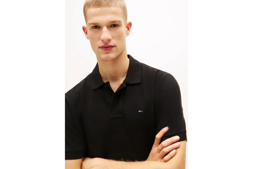 Tommy Jeans Regular Essential Ανδρικό Κοντομάνικο Polo Μαύρο
