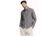 Tommy Jeans Regular Linen Blend Ανδρικό Μακρυμάνικο Πουκάμισο Γκρι Σκούρο