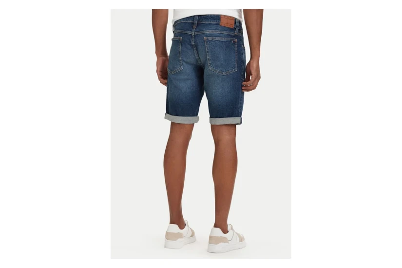 Tommy Jeans Ronnie Whiskered Slim Ανδρική Βερμούδα Τζιν Μπλε