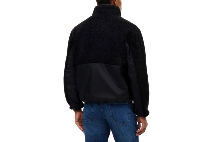 Tommy Jeans Essential Mix Teddy Ανδρικό Μπουφάν Sherpa Μαύρο