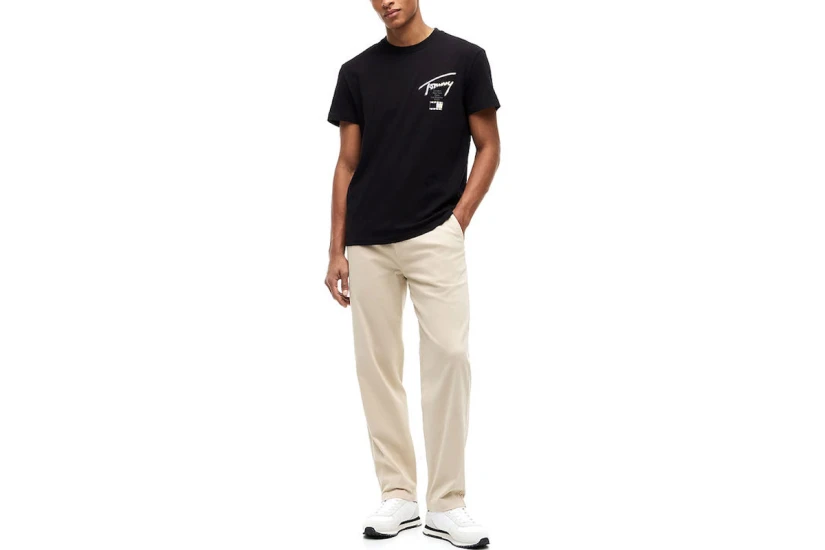 Tommy Jeans Ανδρικό Κοντομάνικο T-Shirt Μαύρο