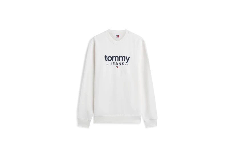 Tommy Jeans Ανδρικό Μακρυμάνικο Φούτερ Εκρού