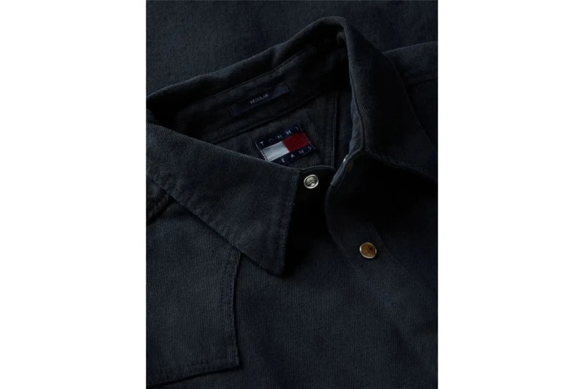 Tommy Jeans Washed Denim Western Τζιν Πουκάμισο Μακρυμάνικο Ανδρικό (DM0DM23518 BDS)