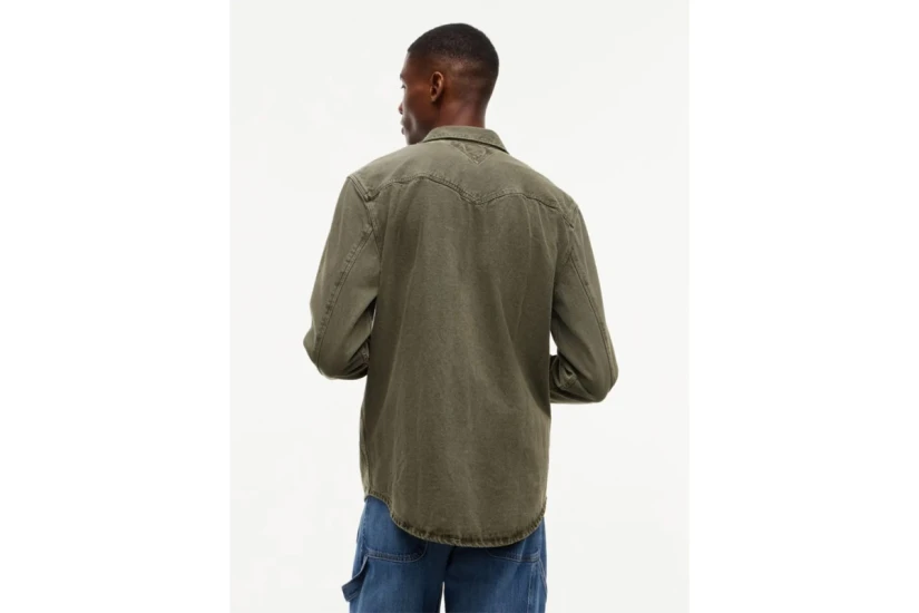 Tommy Jeans Washed Denim Western Τζιν Πουκάμισο Μακρυμάνικο Ανδρικό (DM0DM23518 M04)
