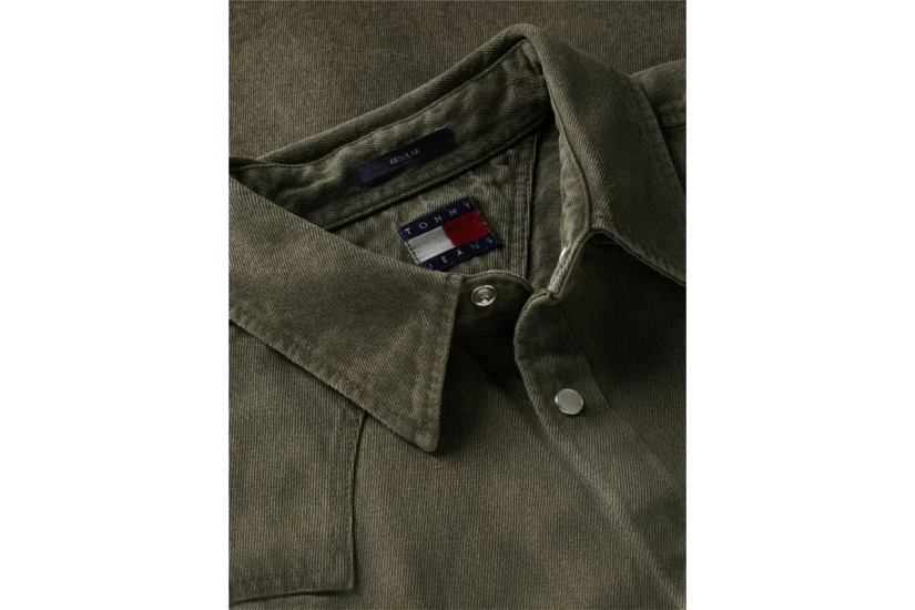 Tommy Jeans Washed Denim Western Τζιν Πουκάμισο Μακρυμάνικο Ανδρικό (DM0DM23518 M04)