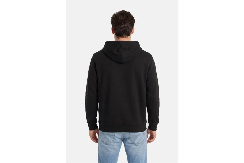 Tommy Jeans Entry Signature Regular Fit Ανδρικ΄΄ο Φούτερ με Κουκούλα Μαύρο