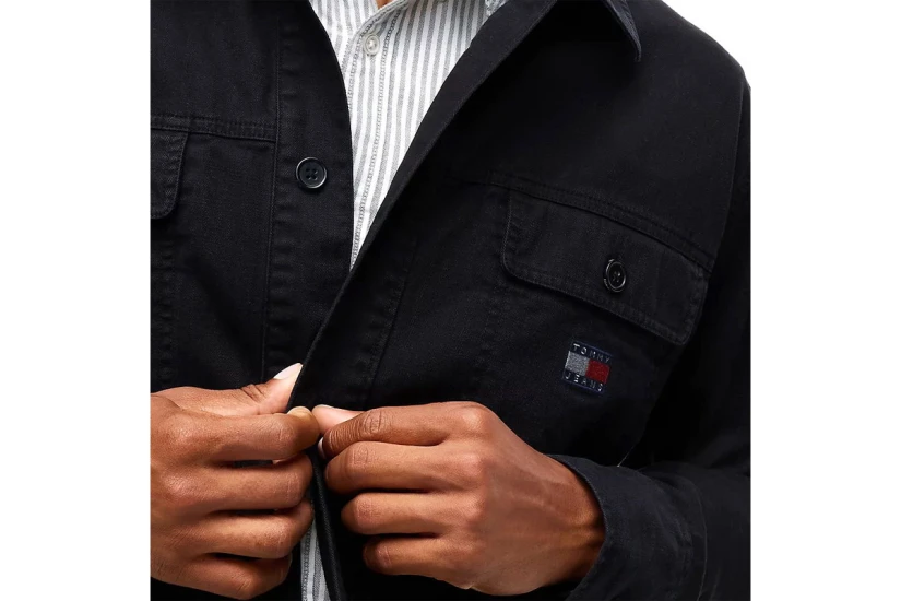 Tommy Jeans Textured Herringbone Oversized Jacket Ανδρικό (DM0DM23919 BDS)