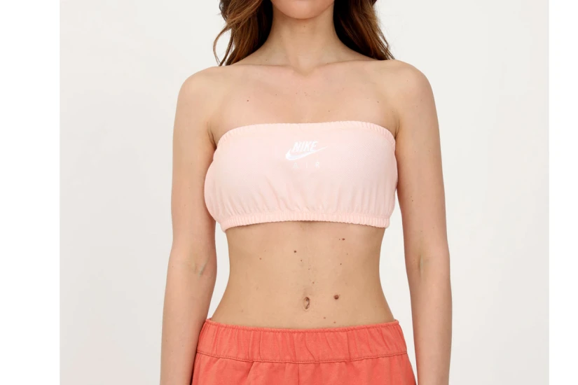 Nike Air Pique Bandeau Crop Top Αμάνικο Γυναικείο (DM6460 610)