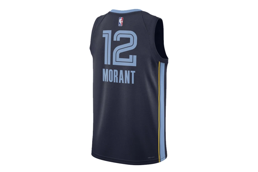 Nike Dri-FIT NBA Ja Morant Memphis Grizzlies Icon Edition Ανδρική Μπασκετική Φανέλα Μπλε Σκούρο, Σιέλ