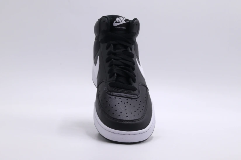 Nike Court Vision Mid Ανδρικά Sneakers Μαύρα, Λευκά