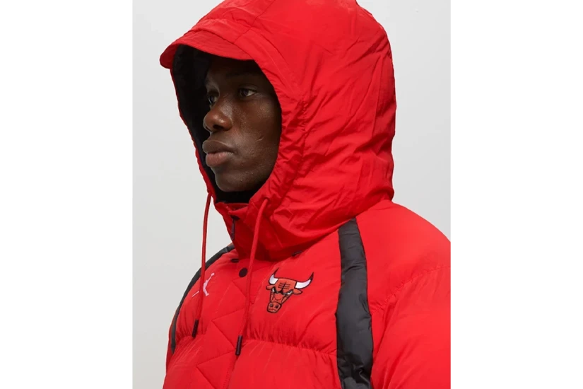 Jordan NBA Chicago Bulls Ανδρικό Puffer Μπουφάν Κόκκινο