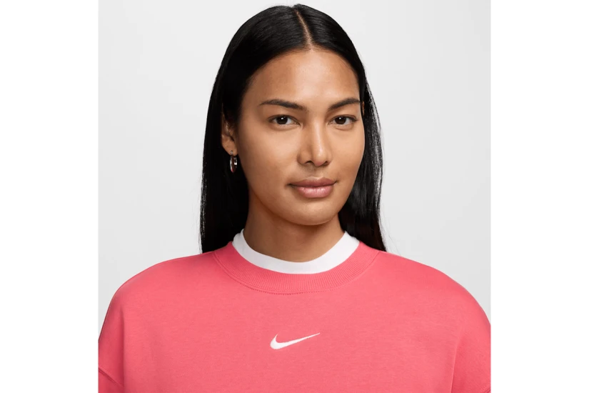 Nike Sportswear Phoenix Fleece Γυναικεία Μακρυμάνικη Μπλούζα Φούξια