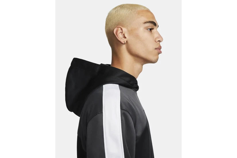 Nike Ανδρικό Φούτερ Με Κουκούλα Μαύρο, Γκρι, Λευκό (DQ5836 010)