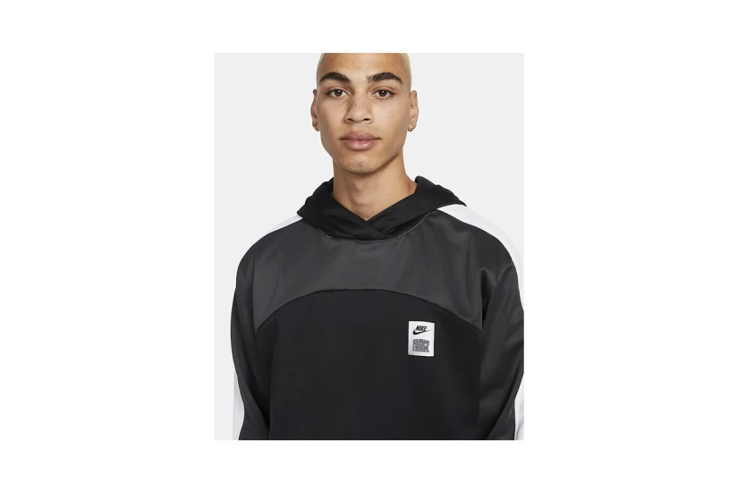 Nike Ανδρικό Φούτερ Με Κουκούλα Μαύρο, Γκρι, Λευκό (DQ5836 010)