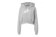 Nike Club Fleece Crop Top Γυναικείο Φούτερ Με Κουκούλα Γκρι