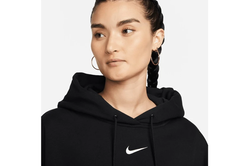 Nike Sportswear Phoenix Fleece Γυναικείο Φούτερ Με Κουκούλα Μαύρο