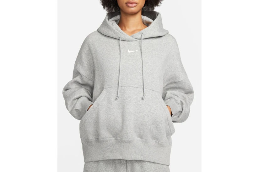 Nike Sportswear Phoenix Fleece Γυναικείο Φούτερ με Κουκούλα Γκρι