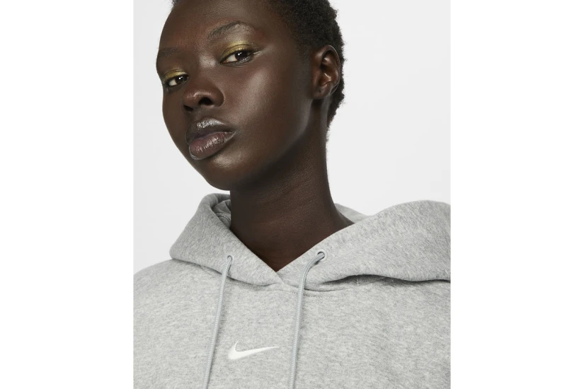 Nike Sportswear Phoenix Fleece Γυναικείο Φούτερ με Κουκούλα Γκρι