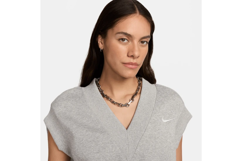 Nike Sportswear Phoenix Fleece Γυναικεία Αμάνικη Μπλούζα Γκρι