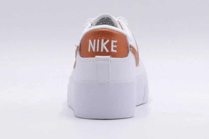 Nike Blazer Low Platform Γυναικεία Sneakers Λευκά, Πορτοκαλί