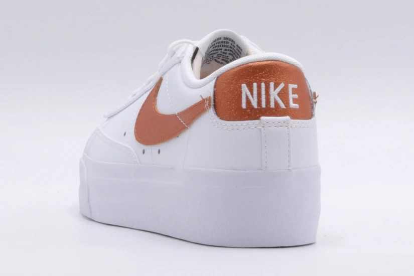 Nike Blazer Low Platform Γυναικεία Sneakers Λευκά, Πορτοκαλί