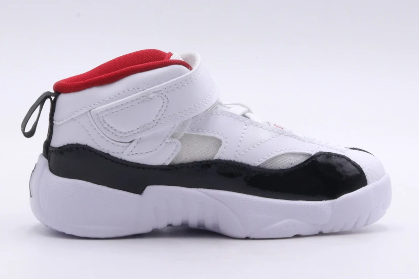 Jordan Jumpman Two Trey Βρεφικά Sneakers Λευκά, Μαύρα, Κόκκιναω