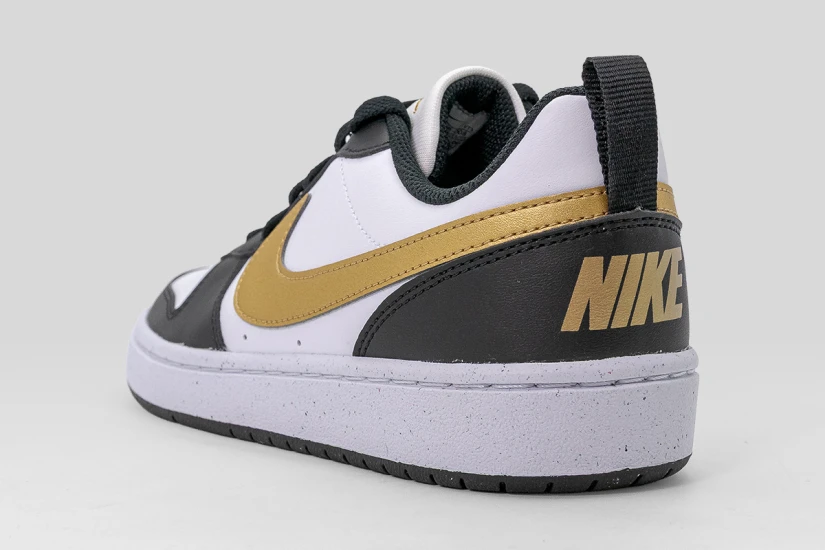 Nike Court Borough Low Recraft Sneakers Λευκά, Μαύρα, Χρυσά