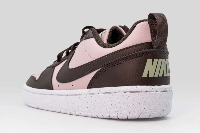 Nike Court Borough Low Recraft Sneakers Γκρι Ανοιχτό, Μαύρα, Λευκά
