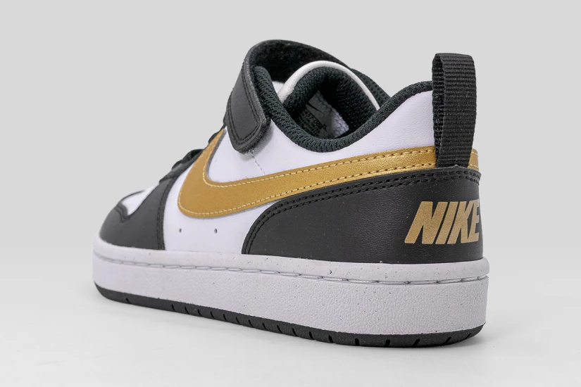 Nike Court Borough Low Recraft Παιδικά Sneakers Λευκά, Μαύρα, Χρυσά